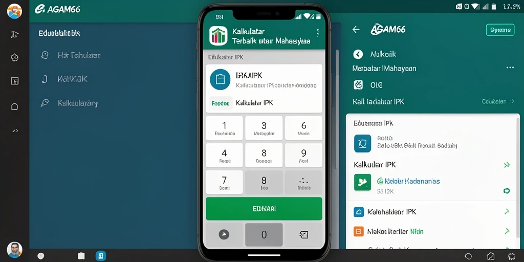 Tampilan antarmuka AGAM66 yang user-friendly untuk kalkulator IPK.