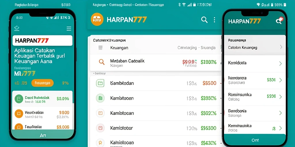 Tampilan antarmuka HARAPAN777 yang intuitif dan fungsional untuk Catatan Keuangan.