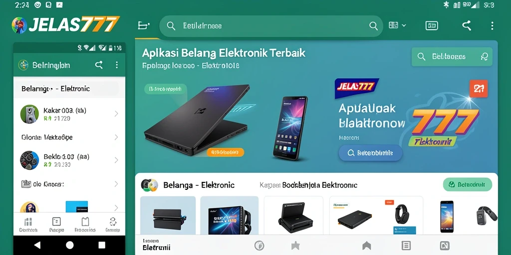 Antarmuka aplikasi JELAS777 yang mudah digunakan untuk belanja elektronik.