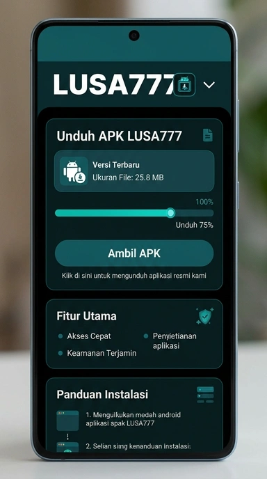 Tampilan halaman APK lusa777