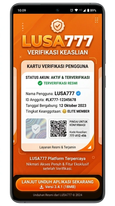 Tampilan kanal resmi lusa777
